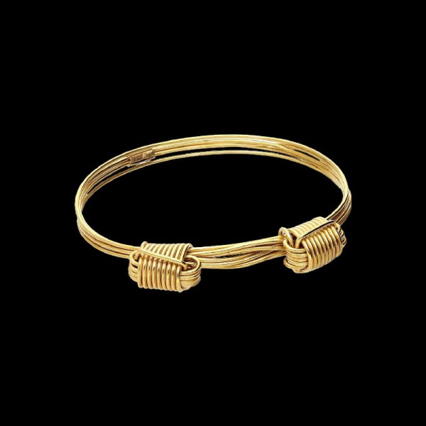 Pulsera nudos latón dorado