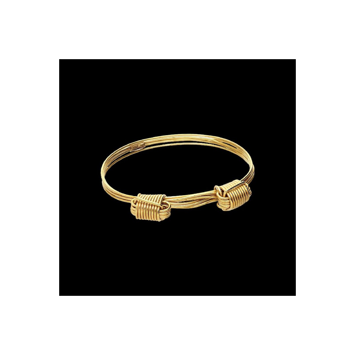 Pulsera nudos latón dorado